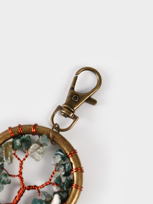 Брелок ловец снов «Великое древо», 19 см, тёмно-зелёный