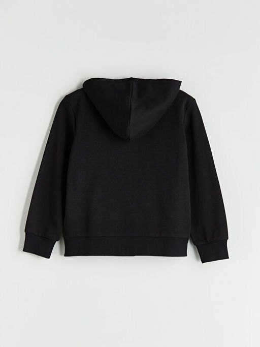 Uzun Kollu K?z ?ocuk Fermuarl? Sweatshirt