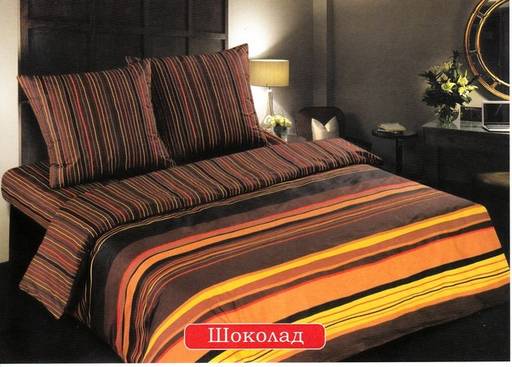 Постельное белье - Поплин Deluxe Шоколад 1,5-спальный - Luteks фото 2