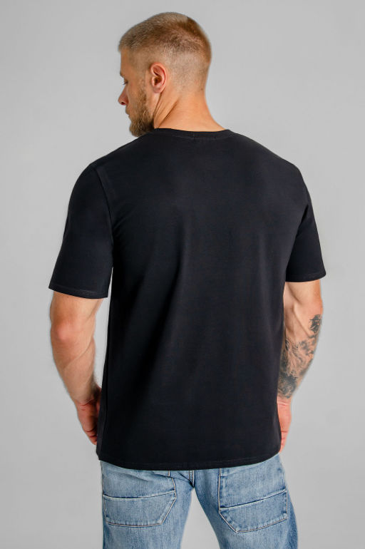 Арт. 61112/8 Футболка  мужская однотонная 48-58 (6 шт) Цвет:черный