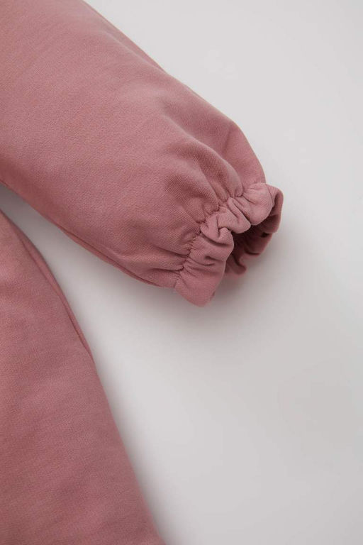 Платье с длинными рукавами и цветочным принтом для маленьких девочек - Defacto фото 2