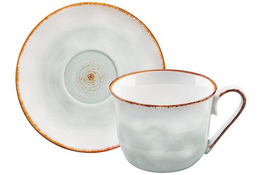 Чайная пара 2 пр. 450 мл 14*11*8,5 см Кантри, голубой ,фарфор - Elan gallery фото 5