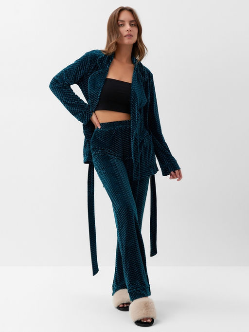 Жакет женский KAFTAN «Бархат», размер 50, зелёный
