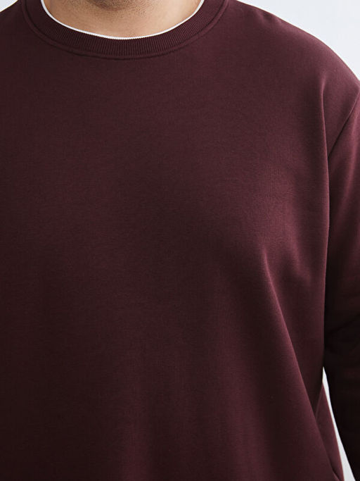 Bisiklet Yaka Erkek Kal?n Sweatshirt