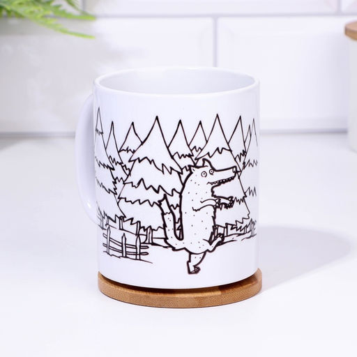 Кружка чайная керамическая «Работа не волк», 320 мл