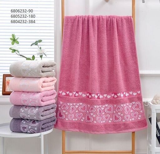 Махровое полотенце Сердечки-бежевый 50*90 см. хлопок 100% - Лен поволжья фото 2