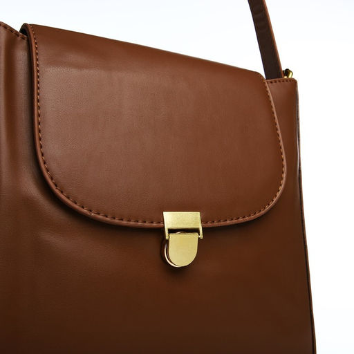 Сумка-мессенджер на клапане, цвет коричневый - Simaland фото 4