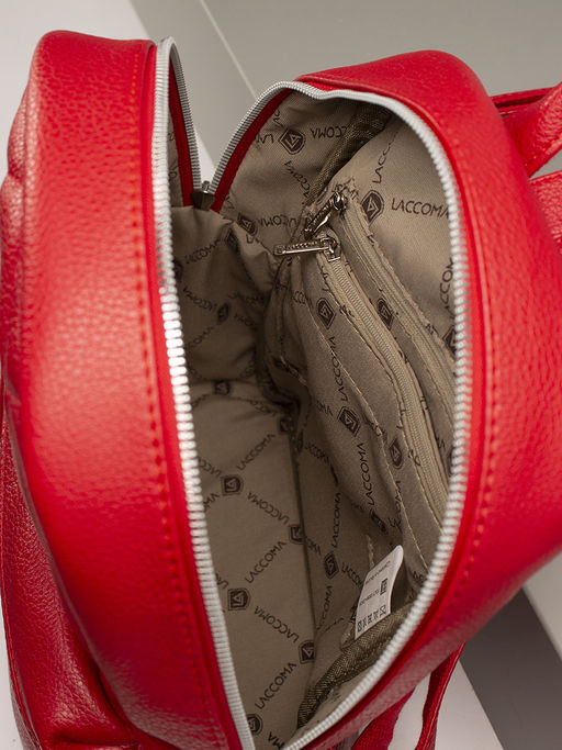 LACCOMA рюкзак Скарлет-красный эко кожа хлопок  фото 4