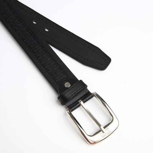 Ремень мужской, ширина 3,6 см, протектор, винт, пряжка металл, цвет чёрный - Simaland фото 2