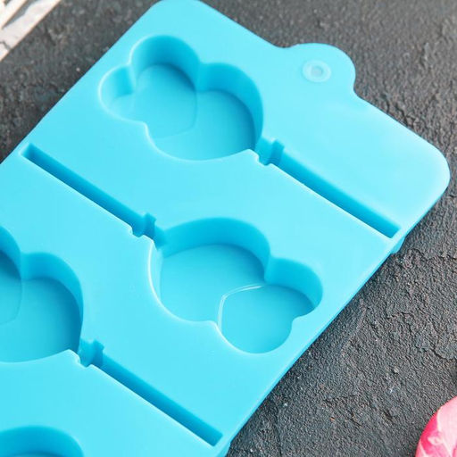 Форма для леденцов Доляна Влюблённость, силикон, 9.5?24?1 см, 6 ячеек (4.2?3.3 см), с палочками, МИКС  фото 4