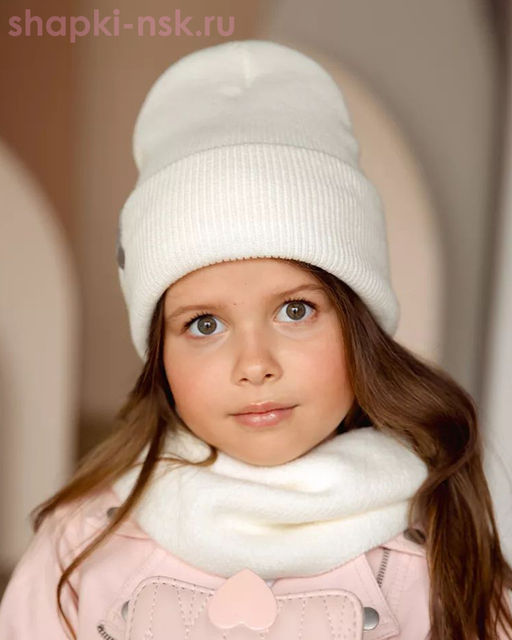 PQ 18 PD 18 Комплект для девочки (колпак+снуд) (52-54)