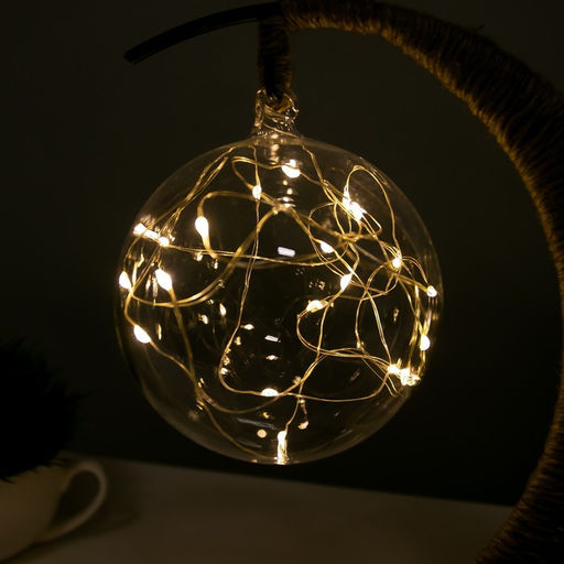 Фигурка световая RISALUX «Луна», LED-ночник, USB, чёрный, 24×10×29 см
