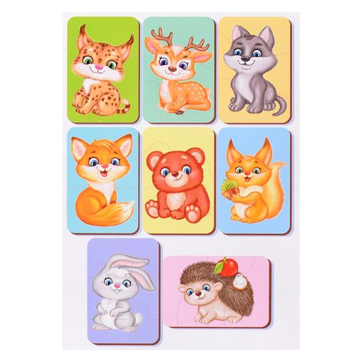 Пазлы из дерева. Зигзаг пазлы Лесные жители 24 эл - Десятое королевство фото 2