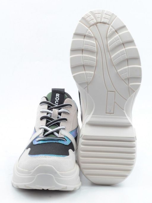 05-DMG11-2 WHITE/GREEN Кроссовки женские (нат.кожа, нат.замша, текстиль) - Фабричный китай фото 16