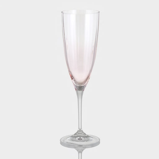 Бокалы для шампанского Bohemia Crystal «Кейт», 220 мл, набор 6 шт., хрустальное стекло, разноцветные