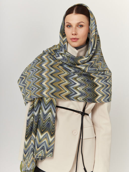 Большой, мягкий, тонкий и очень нежный двусторонний палантин с рисунком - Tantino фото 4