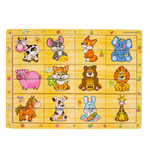 Пазл разрезные картинки Учим животных - Лесная мастерская фото 15