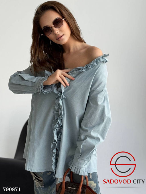 Женская хлопковая рубашка - Kinoki фото 5