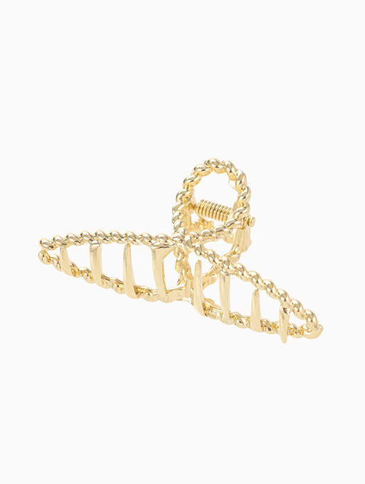 Цена за 2 шт. Крабик для волос «Валери», плетёная петелька, 7.5 см, золото