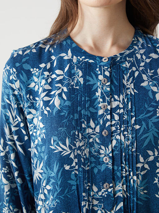 Bisiklet Yaka ?i?ekli Elbise