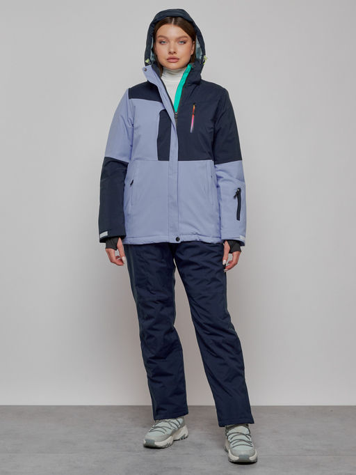 Горнолыжный костюм женский зимний фиолетового цвета 03307F - Chunmai фото 5