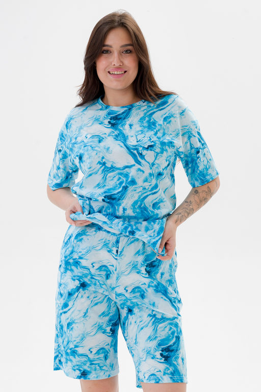 Костюм из кулирки унисекс дым бирюза - Амадэль фото 10