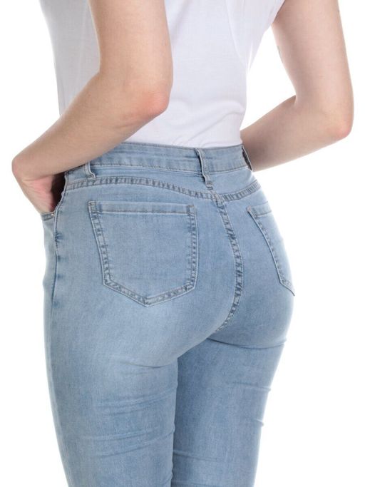 10097 BLUE Джинсы женские AMG JEANS (98% хлопок, 2% лайкра)