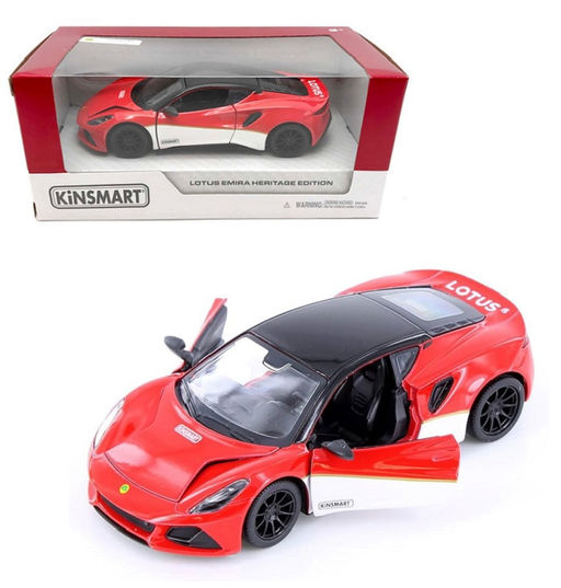 Kinsmart. Модель арт.KT5456W/2 "Lotus Emira Heritage Edition" 1:34 (красная) инерц.