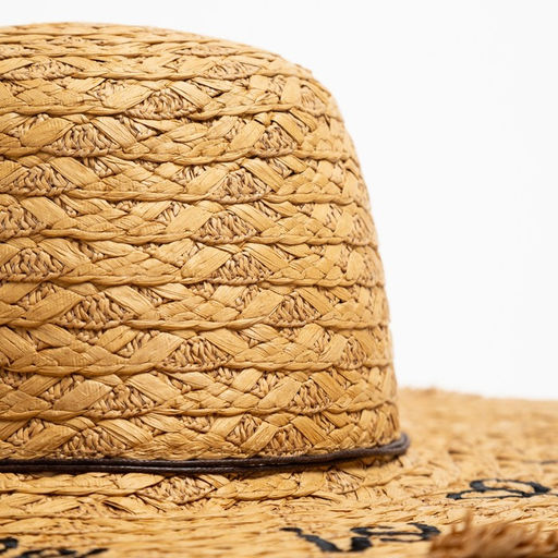 Шляпа женская MINAKU Life is good с надписью, размер 54-56, бежевая