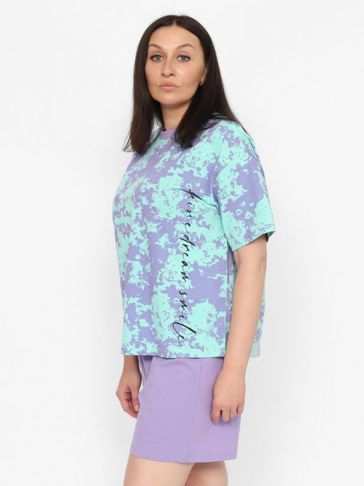 CRB wear/CWXW 50030-45 Комплект женский (футболка, шорты),лаванда/Ex.Cherubino фото 2
