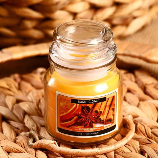 Свеча в банке «Корица, апельсин», 100 г, 6×9×9 см