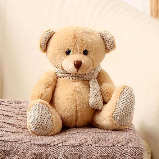 Мягкая игрушка Мишка, в вязаном шарфике, МИКС - Simaland фото 3