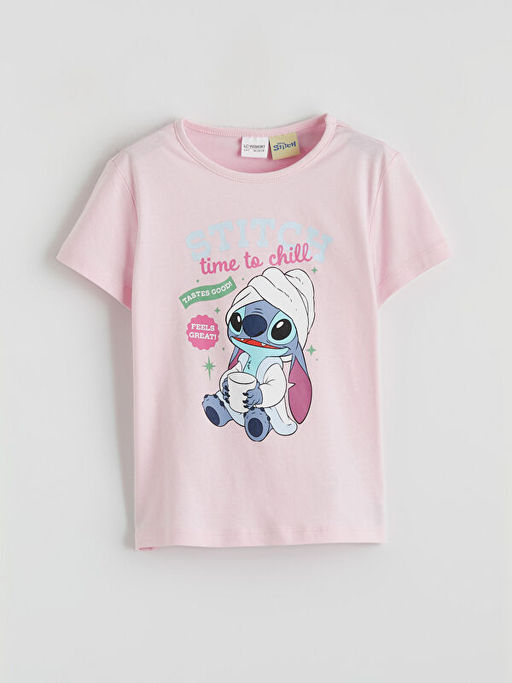 Lilo & Stitch Bask?l? K?z Bebek Pijama Tak?m?