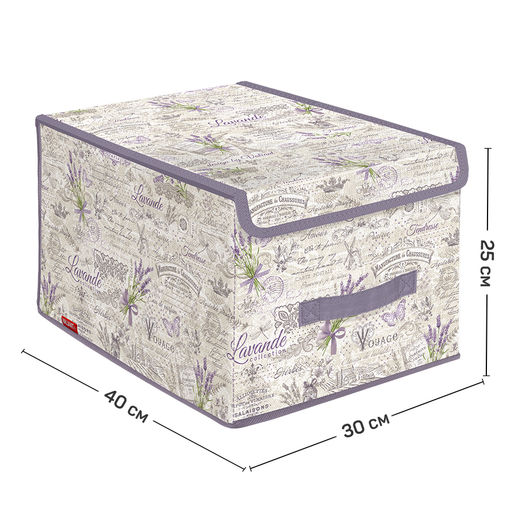 Короб стеллажный с крышкой, большой, 30*40*25 см Valiant  фото 58