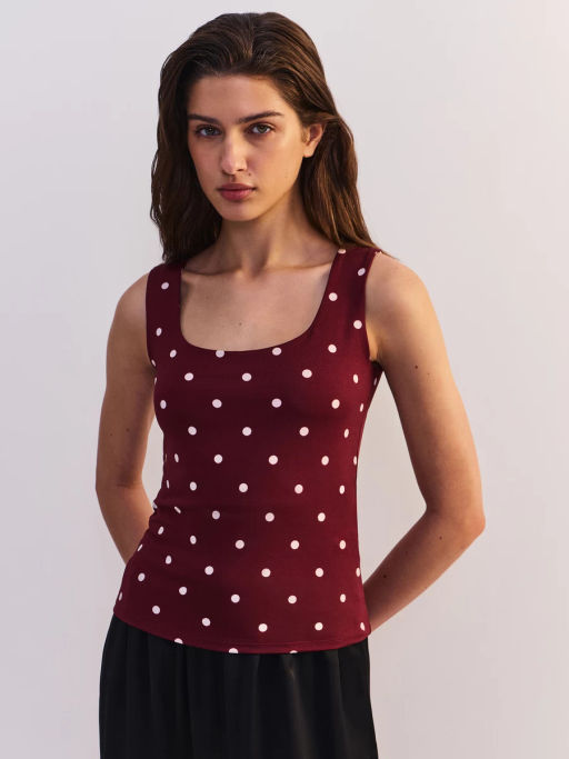 Базовый топ с принтом LUCKYAOP0726-225 / Zarina  фото 4