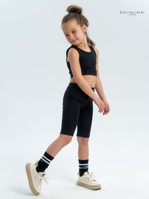 Костюм Тренд лапша черный - Sovalina фото 16