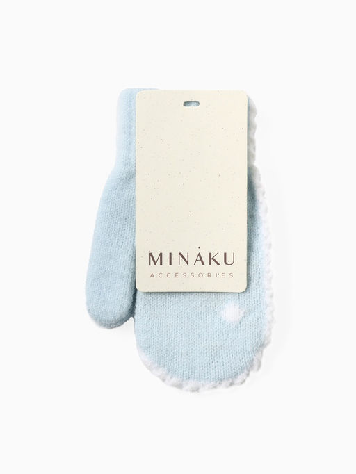 Варежки детские MINAKU, голубые, 15 см