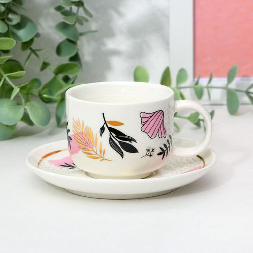 Кофейная пара Цветы, 140 мл - Дорого внимание фото 3