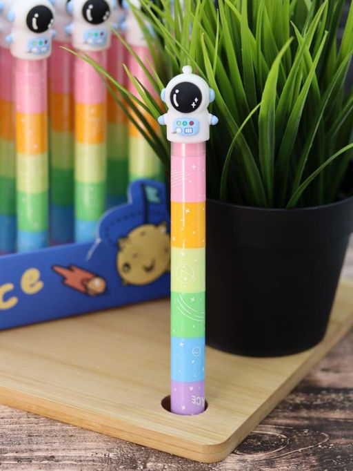 Разноцветные мелки "Happy astronaut", 6 в 1, rainbow