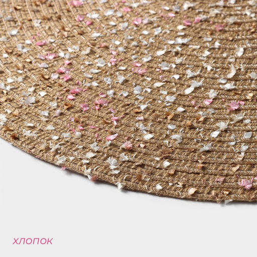 Цена за 12 шт. Салфетка сервировочная на стол Доляна Серпантин, d=38 см, цвет бежевый  фото 8