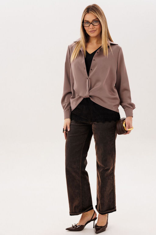 Блуза ANELLI 1663 поцелуй капучино  фото 5