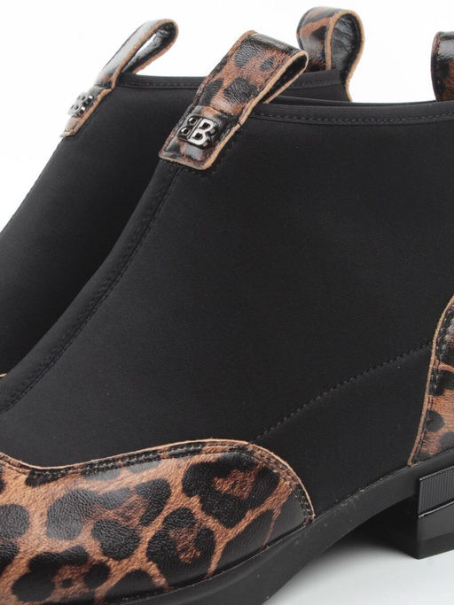 01-B44B-81PC BROWN/LEOPARD Ботинки демисезонные женские (натуральная кожа, текстиль, байка) - Фабричный китай фото 4