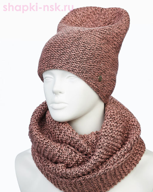 55335-1 Комплект женский (колпак+снуд) (56-58) - Static фото 10