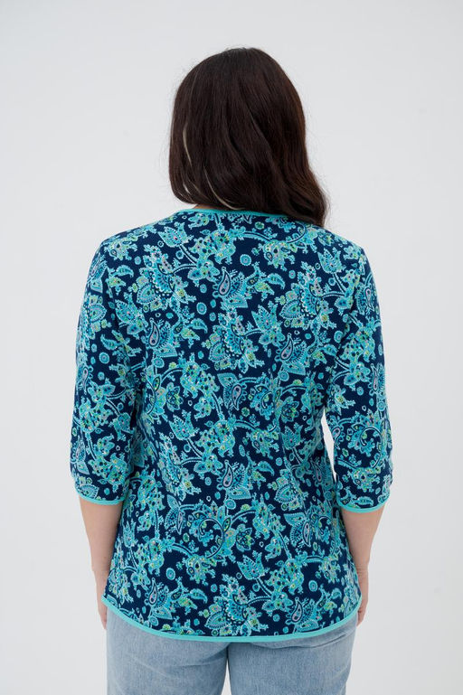 Кофта женская из милано Анфиса ментоловый узор - Амадэль фото 5