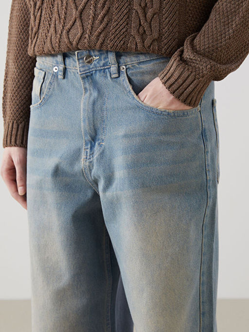 Loose Fit Erkek Jean Pantolon