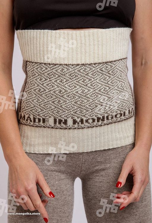 Пояс вязаный из 100% монгольской шерсти - Монголка фото 4