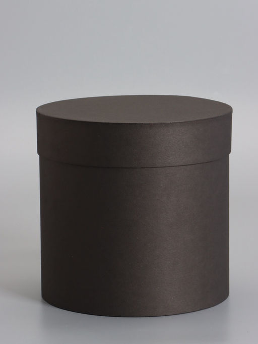 Коробка подарочная круглая, шляпная, черная, 18×18 см