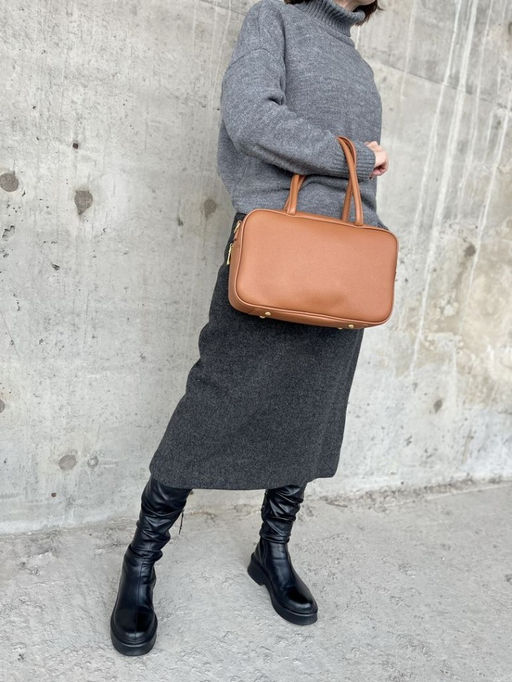 Женская кожаная сумка бочонок 1003 Браун