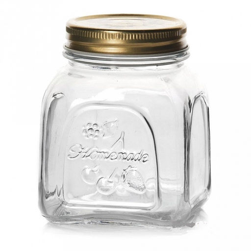 Банка стеклянная с винтовой крышкой Хоммейд (Home Made) 0,5л, 8х8х11см, металлическая крышка, Pasabahce (Россия)