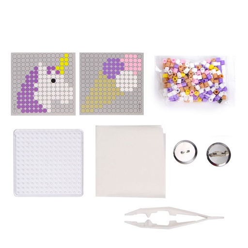 Термомозаика Милый единорог с пинцетом, значком